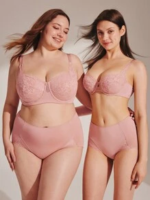 LUVLETTE 大码胸罩和无钢圈文胸 - 粉色 - 查看 10