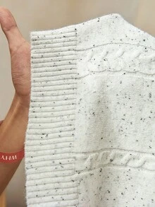 Manfinity CityGents 男士 Old Money 休闲拼色条纹毛衣，秋冬男士毛衣 男士条纹毛衣 男士图案针织衫 男士针织上衣 男士毛衣上衣 男士针织套头衫 - 彩色 - 查看 9