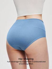 LUVLETTE 3条装棉质高腰女士内裤套装-粉色 - 彩色 - 查看 6