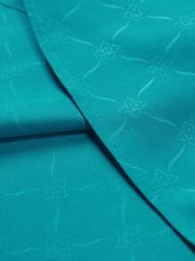 Manfinity Mode 男士纽扣长袖修身商务正装衬衫，长袖男士衬衫，秋季 - 薄荷藍 - 查看 7