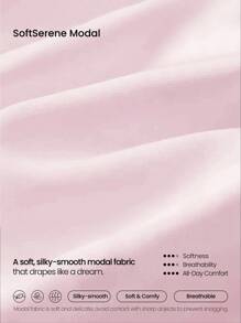 GLOWMODE 2 Packs Modal Silky Smooth Deodorant Logo Elastic Waistband Mid-Rise Waist Boyshort Underwear Daily Casual Wear - Pink - View 4