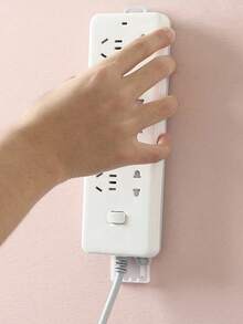 1PC Wall-Mounted Router Socket Holder - Non-Perforated Plastic Cable Organizer For Data/Wire Storage - Multicolor - View 3