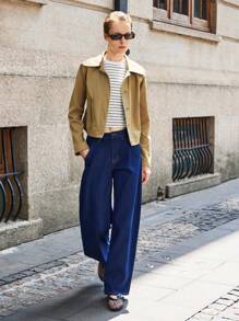 Lumivelle Business Casual Woman Women's Elegant Minimalist Fashion Slim Fit Black And White Striped Camisole Clothes For University - Black and White - View 7