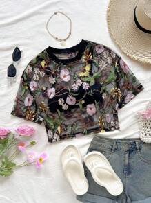 Soleia 夏季度假女装花卉刺绣时尚女式上衣 - 彩色 - 查看 1