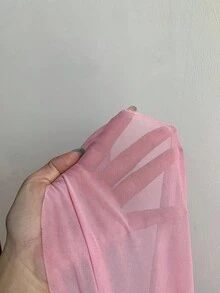 Seduluxe Váy ngủ Maxi xẻ lưới gợi cảm cho nữ, ngày lễ tình nhân - Hồng - Xem 7