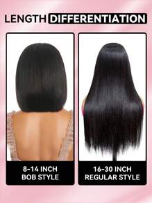 TrueHD 9 AM Hair Store 真人发免胶假发 高清蕾丝直发真人发假发 漂白发结 6*4 180% 8-14英寸波波头 16-30英寸长发蕾丝闭合假发 预先拔毛 自然色编织免胶真人假发 万圣节化妆配件 女性振动器 免费赠品 - SNatural - 查看 9