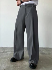 HUEFORM Men's Casual Versatile Commuter Solid Color Wide Leg Pants, Fall