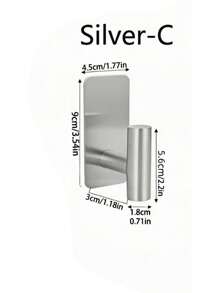 1 pieza Barra para toallas, portarrollos de papel higiénico, anillo para toallas de acero inoxidable, barra para almacenar, nuevo gancho de pared para el baño - Multicolor - Ver 24