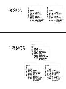 SHEIN 4Pcs/8Pcs/12Pcs/ Funny Birthday Wine Bottle Label For Him Elder, Rude Birthday Wine Stickers For Dad And Grandpa, Wine Bottle Stickers For Party Decoration - Multicolor - View 4