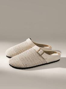 Solecia Men's Slip-On Thick Sole Backless Sandals, Mule Shoes