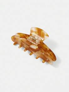 MOTF PREMIUM ACETATE YELLOW MICRO-INLAID RHINESTONE HAIR CLAW CLIP - Rust Brown - View 6