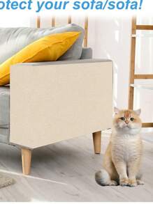 1 件自粘式猫抓垫，用于墙壁、地毯、沙发和家具保护，适用于猫抓柱自粘式猫抓板垫地毯沙发家具保护器、宠物抓挠玩具、猫抓训练器、自粘式猫抓板 - 彩色 - 查看 4