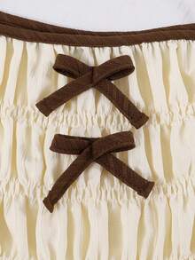 2 件套青少年女孩休闲甜美可爱纹理泡泡褶面料吊带背心上衣和宽松阔腿裤套装，适合日常、度假、郊游、姐妹街拍、春夏季