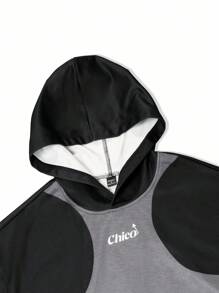 Manfinity EMRG 2 Stücke Herren Buchstaben Muster Hoodie & Jogginghose Lässig Trainingsanzug Set, 2-teiliges Set für Herren, 2-teiliger Trainingsanzug für Herren, Y2K Trainingsanzug für Herren, Hoodie und Jogginghose Set, ein tolles Geschenk für deinen Freund