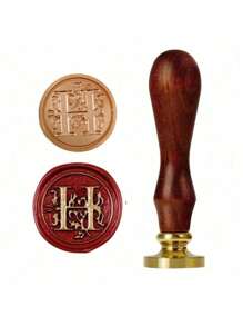 1 Pc Letter A-Z Wax Seal Stamp With Wooden Handle, Student Personalized Hand Account Wax Seal Paint Copper Head, Seal Wax Stamp Letter Paper Envelope Gift Invitation Card Sticker Hand Account Seal