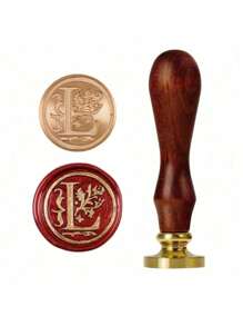 1 Pc Letter A-Z Wax Seal Stamp With Wooden Handle, Student Personalized Hand Account Wax Seal Paint Copper Head, Seal Wax Stamp Letter Paper Envelope Gift Invitation Card Sticker Hand Account Seal