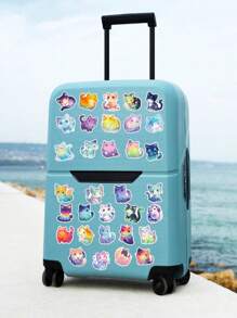 SHEIN 50 Stück süße Katzen Aufkleber, bunte Kawaii Katzen Aufkleber für Wasserflaschen, Laptops, Handys, Skateboards, Gitarren, Gepäck, Scrapbooks, Helme, Fahrräder, Motorräder, Autos, wasserfeste Vinyl Aufkleber für Kinder, Jugendliche, Erwachsene, Sternenhimmel Katzen Themen Aufkleber Pack, süße Dinge, Geburtstagsgeschenke, Einschulung, Halloween, Weihnachtsgeschenke