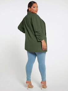 SHEIN Tall CURVE Große Größen Lässig & Büro einfarbiger Blazer