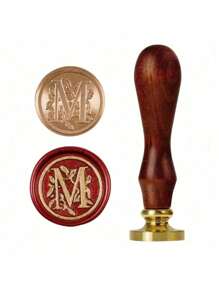 1 Pc Letter A-Z Wax Seal Stamp With Wooden Handle, Student Personalized Hand Account Wax Seal Paint Copper Head, Seal Wax Stamp Letter Paper Envelope Gift Invitation Card Sticker Hand Account Seal