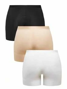 SHEIN ثلاث قطع للمجموعة،ملابس داخلية نسائية طويلة بأربعة أركان للمقاسات الكبيرة - متعدد الألوان - مشاهدة 2