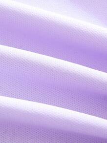 SHEIN MOD 女士休闲低腰抽绳蝴蝶结蕾丝面料双层蛋糕裙，适合日常穿着 - 白色 - 查看 4