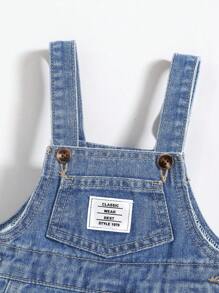 Cozy Pixies 男婴休闲贴袋工装牛仔连体裤，带多个口袋，儿童返校服装