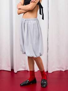 COUREZ 条纹蓬松短裤/女士夏季服装夏季短裤 Y2K 复古