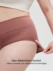 LUVLETTE Plus 3 条装棉质高腰女士内裤套装-柔和色 - 彩色 - 查看 8