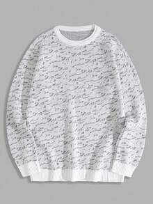 EURMUSE Men Crew Neck Good Quality Long Sleeve Rib Knit Regular Sweater Gift For Boyfriend - Grey - View 2