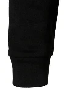 Manfinity Homme 男士休闲撞色字母印花连帽卫衣，秋冬季，洛杉矶连帽衫，长袖上衣 - 彩色 - 查看 5