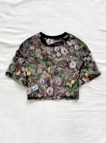 Soleia 夏季度假女装花卉刺绣时尚女式上衣 - 彩色 - 查看 2