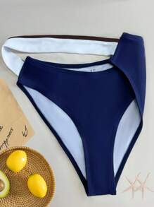 Swim Basics 2 Stücke/Set Damen Sommer Strand Urlaubs Mode unifarbener Push-Up gepolsterter Bikini Badeanzug Set