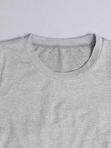 SHEIN Explorewe 5 件套青少年女孩纯色短袖 T 恤，侧面有褶皱，休闲，适合学校、郊游、校园生活、ins 风格上衣 - 彩色 - 查看 12