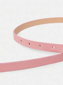 MOTF PREMIUM 1PC WOMEN'S ELEGANT GOLD ROSE FLOWER PINK BELT , VERSATILE FOR DAILY WEAR - Pink - View 7