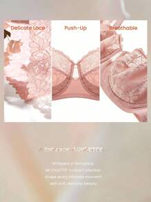 LUVLETTE 大码胸罩和无钢圈文胸 - 粉色 - 查看 7