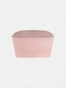 SHEIN Girlism 青少年女孩休闲街头风格标语印花运动衫和短裤，合身纯色吊带背心三件套 - 藕粉色 - 查看 8