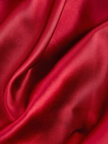 SHEIN X Belle Mariano SHEIN MOD 优雅亮片拼布露肩连衣裙 - 紅色 - 查看 4