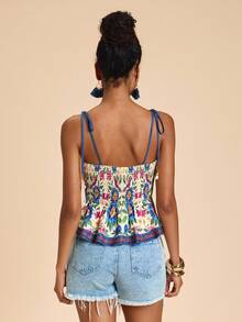 Travachic 女士度假印花雪纺吊带背心 - 彩色 - 查看 2
