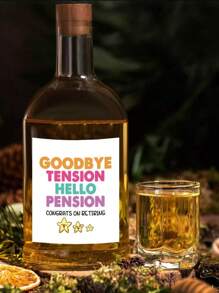 4 件/8 件/12 件趣味退休酒瓶标签，退休酒瓶贴纸，祝贺同事、朋友、父母退休的礼物，退休派对装饰用品 - 彩色 - 查看 5