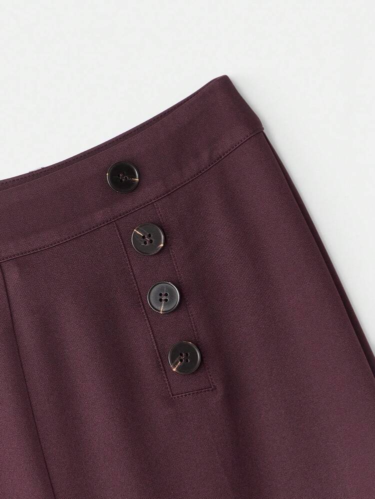 Tailored Wide Leg Pants With Double Front Button Closure Teacher Business Casual Pants Office Pants Spring Summer Top French Style Parisian Style
