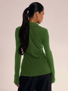 MUSERA Hook And Eye Collar Shirt Vacation  Christmas Christmas,Elegant