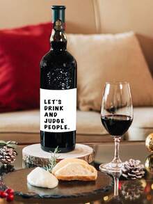4Pcs/8Pcs/12Pcs/ Funny Birthday Wine Bottle Label For Him Elder, Rude Birthday Wine Stickers For Dad And Grandpa, Wine Bottle Stickers For Party Decoration - Multicolor - View 5