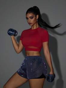 Innovista 女士跑步短裤，内置紧身裤，防擦伤，二合一内裤，运动双层健身服，日常运动休闲，瑜伽，普拉提，HIIT 训练，运动服，秋季，骑行服，舒适运动，有氧运动，拳击，自行车，CrossFit，桨板，户外运动，健康 TT，病毒式传播，IG，Reel Ready，FYP，INSTA，OOTD，精神闪耀，蓝色，红色，工作妈妈，健身，性能装备，影响者，时尚，多功能服装，日常穿着，耐用，优质，更年期友好，返校季，活力秋季健身系列，平台热销，Lulu 品质替代品 - 藍色 - 查看 4