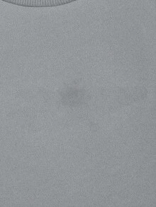 EURMUSE 100%Cotton Men Letter Patched Sweatshirt - Grey - View 4