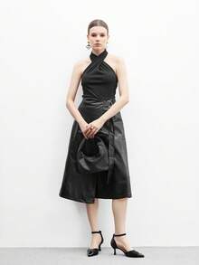 CUCCOO BIZCHIC 女士时尚黑色尖头镂空高跟鞋 - 黑色 - 查看 2