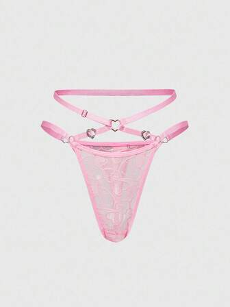 Kawaii Culottes tanga en métal et dentelle pour femmes