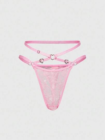 Kawaii Culottes tanga en métal et dentelle pour femmes