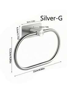 1 pieza Barra para toallas, portarrollos de papel higiénico, anillo para toallas de acero inoxidable, barra para almacenar, nuevo gancho de pared para el baño - Multicolor - Ver 27