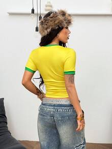 Coolane Women's Summer Streetwear Style Cool Basketball Jersey Design Letter Print White Top For Brazil