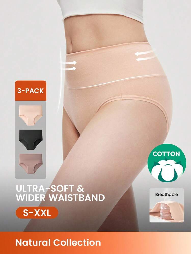 3-Pack High-Waist Briefs